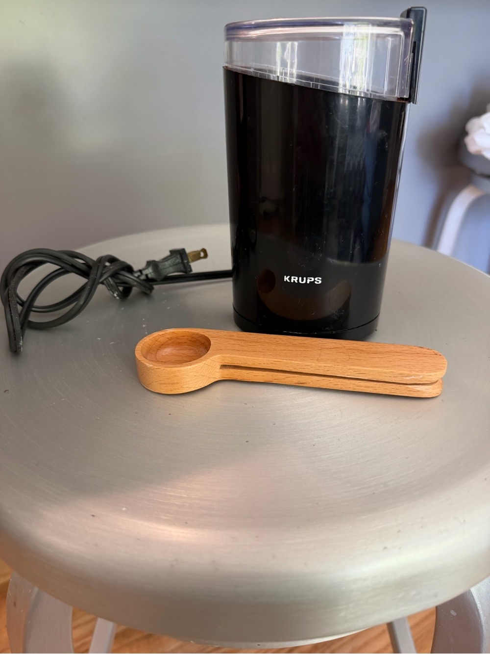 Krups Black Electric Coffee Grinder - Sleek Countertop Grinder